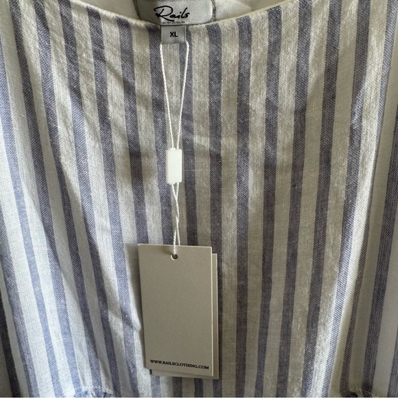 NWT Rails Sandy Blue Iris Striped Mix Sleeveless Dress size XL - Picture 9 of 11